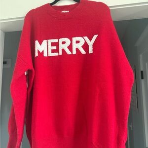 White Birch Red 'Merry' Crewneck Sweater